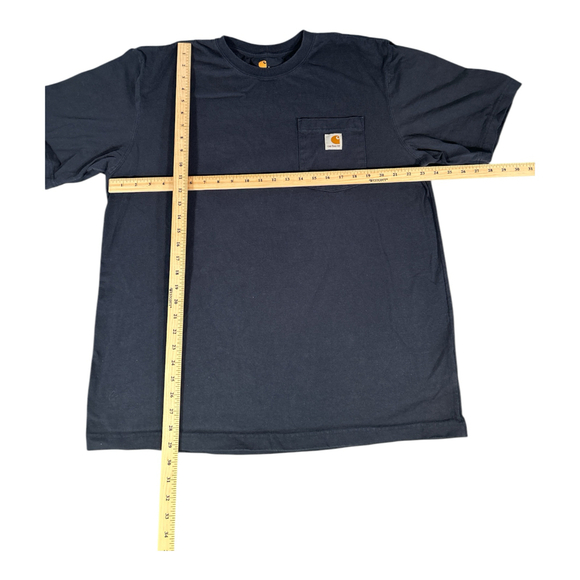 Carhartt Navy Blue Pocket Short Sleeve Original Fit Sz L - Picture 3 of 4